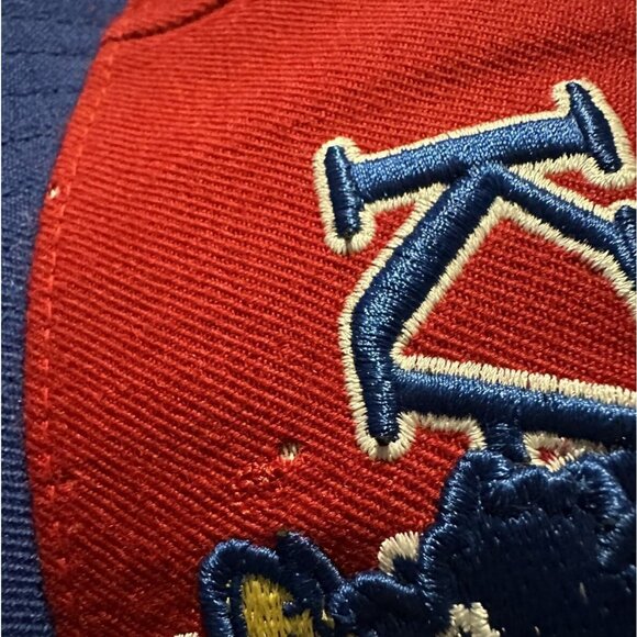 KU Adidas NCAA Kansas University Jayhawks Wool Crimson Blue Hat Fitted‎ 7 3/4 - Picture 7 of 16